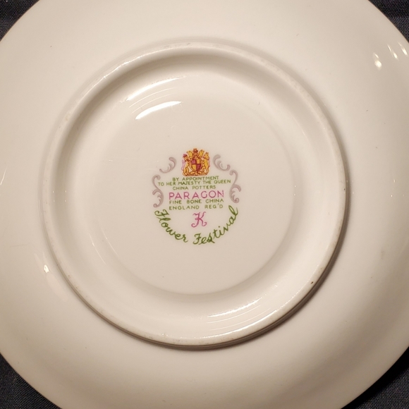 Paragon Fine Bone China Flower Festival K Saucer - Picture 3 of 3